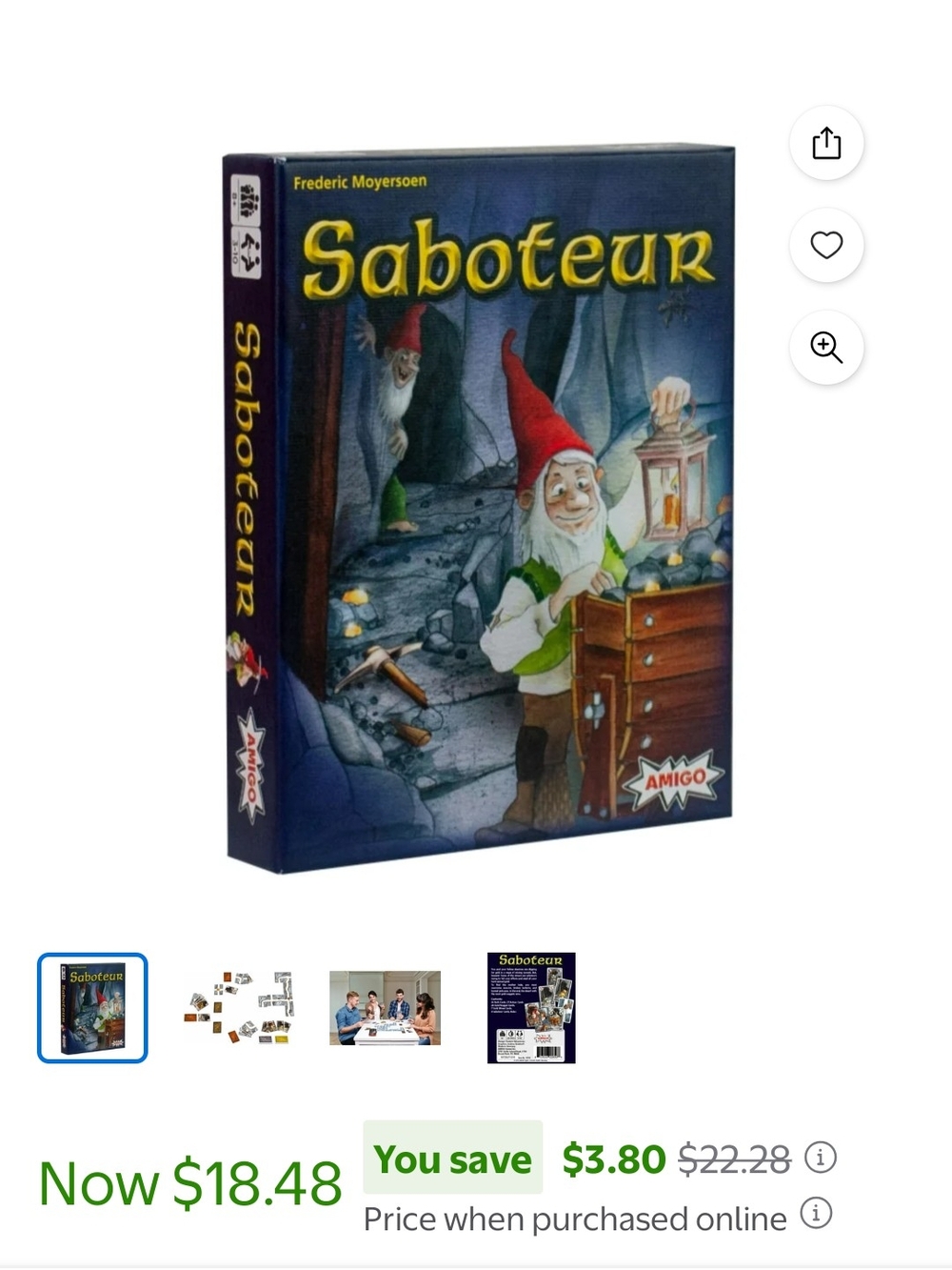 Saboteur Card Game by Amigo - Brand New